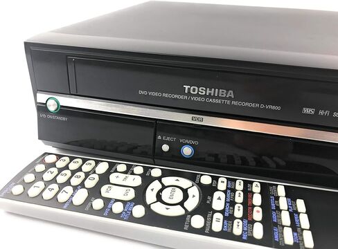 توشيبا D-VR600 Tunerless 1080i Up-Converting DivX Certified DVD Recorder VCR Combo، أسود in Saudi Arabia