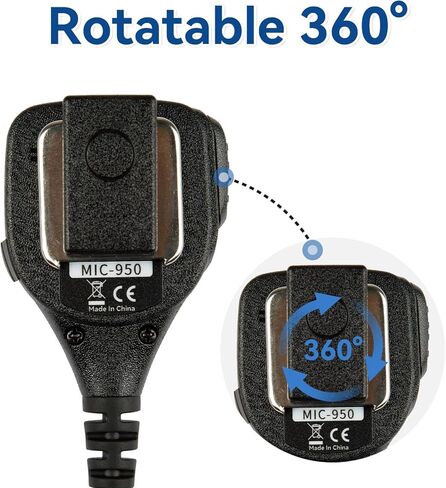 radtel Heavy Duty Waterproof Speaker Mic for RT-950 RT-950 PRO Radios, Noise-Cancelling Walkie Talkie Microphone（New Version） in Saudi Arabia