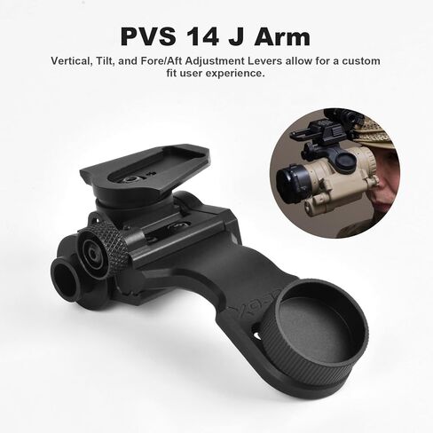 نظارات الرؤية الليلية Mount NVG Mount PVS 14 J Arm Helmet Mount متوافق مع جميع موديلات PVS 14/PVS 15/PVS 18/PVS 7 in Kuwait