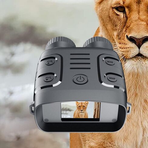 Night Vision Binoculars, Night Vision Goggles for Hunting, 5X Digital Zoom 1080P Infrarednight Vision Monocular for Viewing 984ft/300M in 100% Dark Black in Saudi Arabia