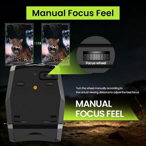 4K Night Vision Goggles, Binoculars With 12X Digital Zoom & 600M Ultra Infrared For Hunting, 2.5"Ultra HD Screen & 4000mAh Rechargeable, Wildlife Obeservation, IP 54 Waterproof, Gifts For Men, Adults in Saudi Arabia