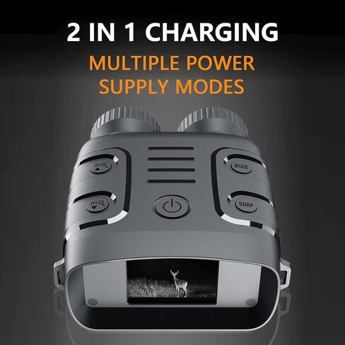 Night Vision Binoculars, Night Vision Goggles for Hunting, 5X Digital Zoom 1080P Infrarednight Vision Monocular for Viewing 984ft/300M in 100% Dark Black in Saudi Arabia
