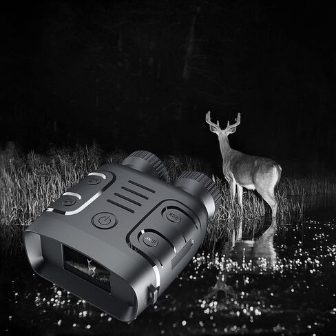 Night Vision Binoculars, Night Vision Goggles for Hunting, 5X Digital Zoom 1080P Infrarednight Vision Monocular for Viewing 984ft/300M in 100% Dark Black in Saudi Arabia