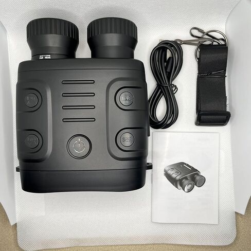 Night Vision Binoculars, Night Vision Goggles for Hunting, 5X Digital Zoom 1080P Infrarednight Vision Monocular for Viewing 984ft/300M in 100% Dark Black in Saudi Arabia