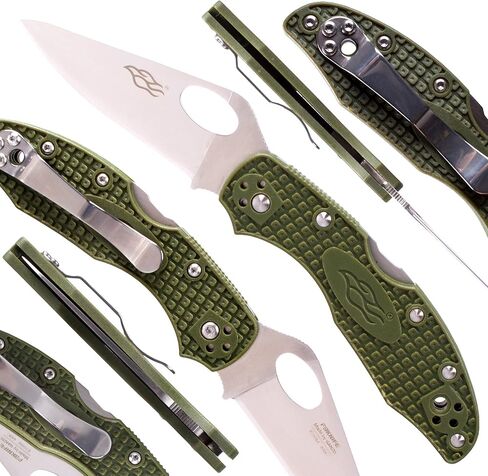 سكين GANZO Firebird F759M جيب قابل للطي 440C شفرة من الفولاذ المقاوم للصدأ من النايلون والألياف الزجاجية مقبض مضاد للانزلاق مع مشبك تكتيكي للبقاء على قيد الحياة وصيد الأسماك والتخييم EDC سكين (أخضر) in Kuwait