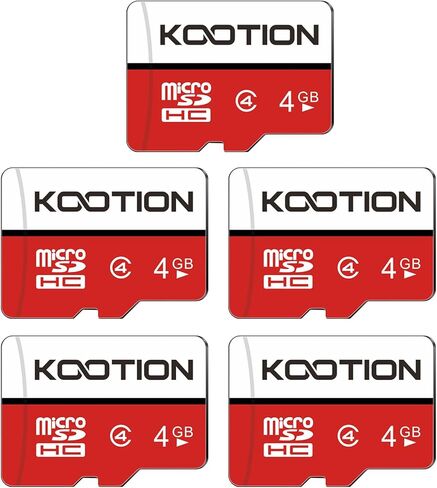 KOOTION 4 GB Micro SD Cards 5-Pack, Class 4 MicroSD Flash Memory Card, C4, TF Card with Adapter for MP3/MP4/Old Phones in Saudi Arabia