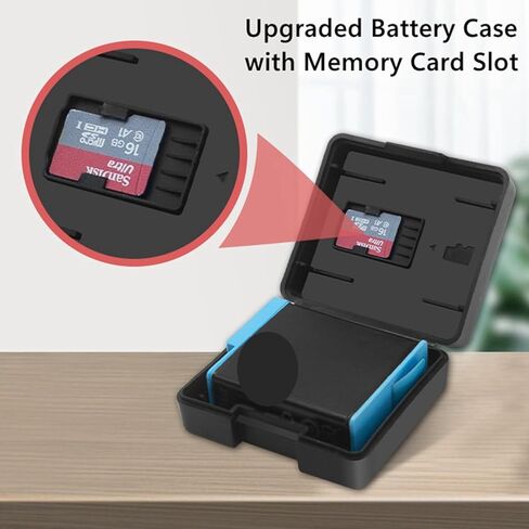 Pack of 4 Plastic Protective Storage Case Boxes Compatible with Battery of Gopro Hero 8/9/10/11/12/13 Black Cameras, Multifunctional Battery Case Organizer with Memory Card Slot in Saudi Arabia