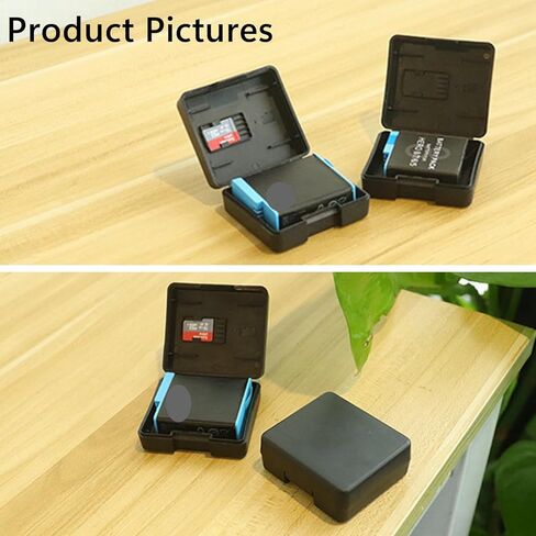Pack of 4 Plastic Protective Storage Case Boxes Compatible with Battery of Gopro Hero 8/9/10/11/12/13 Black Cameras, Multifunctional Battery Case Organizer with Memory Card Slot in Saudi Arabia