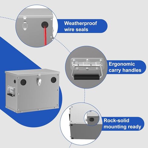 Stainless Steel Battery Box with Lock, Group 34/35/65/78 Battery Case for Cars, Boats, Marine, RV and Trolling Motors in Saudi Arabia