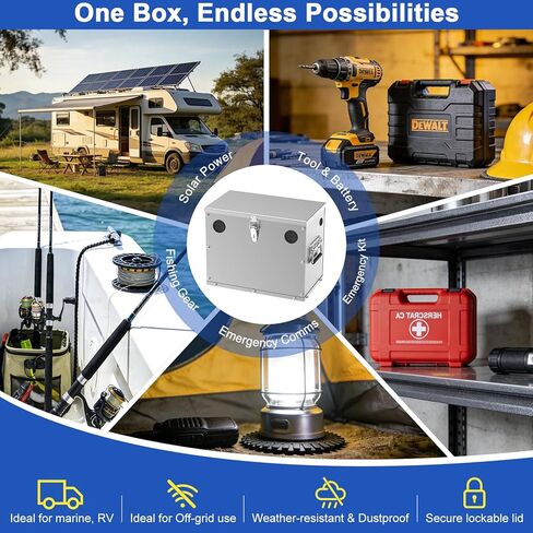 Stainless Steel Battery Box with Lock, Group 34/35/65/78 Battery Case for Cars, Boats, Marine, RV and Trolling Motors in Saudi Arabia
