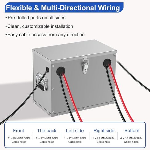 Stainless Steel Battery Box with Lock, Group 34/35/65/78 Battery Case for Cars, Boats, Marine, RV and Trolling Motors in Saudi Arabia