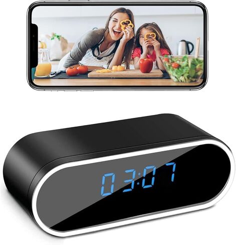 واي فاي كاميرا خفية على مدار الساعة HD 1080P للمنزل والمكتب وكاميرا تجسس للمراقبة الداخلية مع كشف الحركة / الرؤية الليلية كاميرا مراقبة مربية بدون بطاقة SD in Kuwait