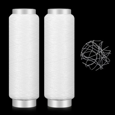 2 Pcs Fishing Thread, Invisible String Magic Thread for Fishing Elastic Thread Clear Fishing String 0.2mm Length Stretchy Fishing Line for Salmon Sturgeon Bass Hanging Decorations DIY Handmade in Saudi Arabia