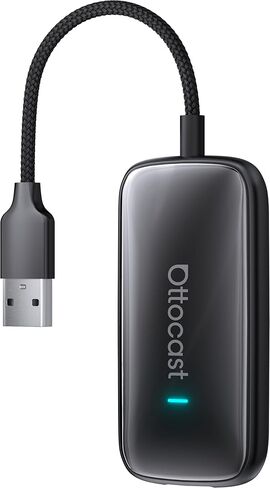 OTTOCAST Play2Video Ultra – Wireless CarPlay & Android Auto Adapter with YouTube, Netflix, Spotify, IPTV | 5GHz WiFi, Auto Connect, No Delay in Saudi Arabia