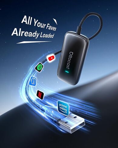 OTTOCAST Play2Video Ultra – Wireless CarPlay & Android Auto Adapter with YouTube, Netflix, Spotify, IPTV | 5GHz WiFi, Auto Connect, No Delay in Saudi Arabia