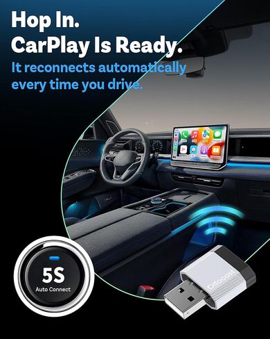 Ottocast Mini Nova (2026 Version) Wireless CarPlay Adapter, Plug & Play Dongle for iPhone & Android, 5s Auto Connect, Aluminum Alloy Shell, Better Heat Dissipation,Low-Latency,Steering-Wheel Ready in Saudi Arabia