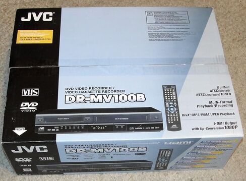 JVC DRMV100B 1080p Upconverting DVD Recorder VCR Combo with Built-in Tuner in Saudi Arabia