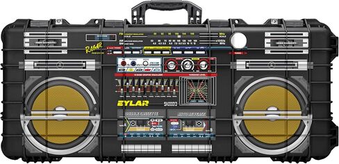 Eylar 38" Hard Roller Rifle Case w/Retro Boombox UV Print and RAGAR 35.75" Foam Insert in Saudi Arabia