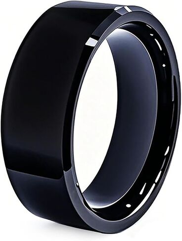 RFID Rewritable Ring Dual Frequency Black, US#11 | Ceramic Smart Finger Ring, 125KHz T5577&13.56MHz CUID Ring, One Ring Clone Access Key Cards, Wear for Men or Women in Kuwait