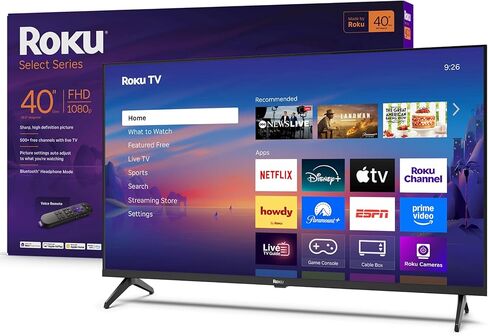 Roku Smart TV 2025 – 40-Inch Select Series, 1080p Full HD TV – Roku TV with Voice Remote – Flat Screen LED Television with Wi-Fi for Streaming Live Local News, Sports, Family Entertainment (Renewed) in Saudi Arabia