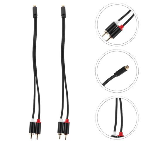 ibasenice 2pcs 0. Gold-Plated RCA Audio Cable Splitter Y Adapter, Female to Dual Male Extension Cord for Car Speaker System Installation and Amplifier Connection in Saudi Arabia