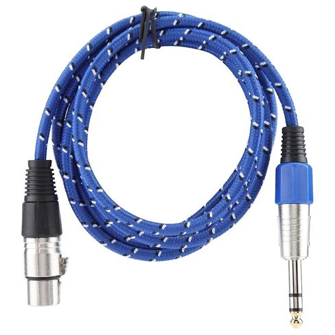 6.35mm Shielded Car Audio Interconnect Cable 1.8m Silvery White - High Fidelity Signal Transfer, and RFI Noise Reduction, Durable for Car and Home Audio Systems (Blue) in Saudi Arabia