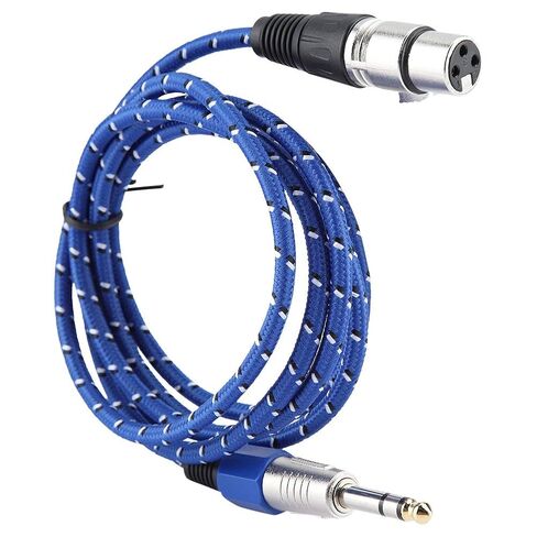 6.35mm Shielded Car Audio Interconnect Cable 1.8m Silvery White - High Fidelity Signal Transfer, and RFI Noise Reduction, Durable for Car and Home Audio Systems (Blue) in Saudi Arabia