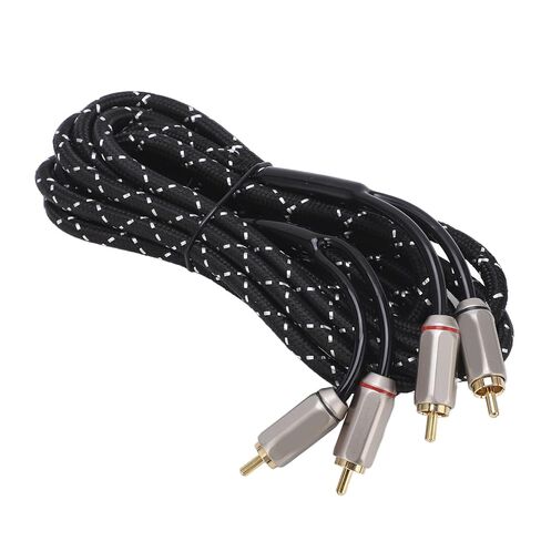 Car Amplifier Audio Cable 3.0m Double Male Stereo Wire - High - Quality Signal Transmission, Durable Silicon Rubber for Car Subwoofer & HiFi A/V Receiver Systems (5.0 Meters) in Saudi Arabia