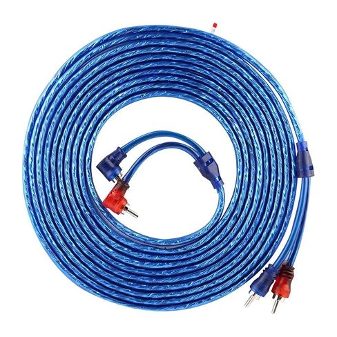 5 Meter Blue Transparent Audio Interconnect Cable – Ultra Flexible, High Purity Copper Core for Balanced Sound and Clear High Frequency – Perfect for Car and Home Audio Systems in Saudi Arabia