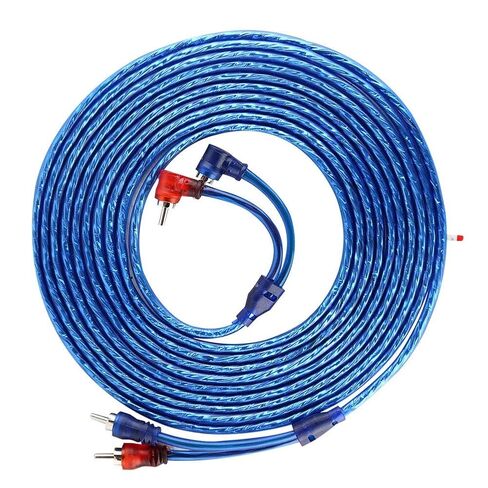 5 Meter Blue Transparent Audio Interconnect Cable – Ultra Flexible, High Purity Copper Core for Balanced Sound and Clear High Frequency – Perfect for Car and Home Audio Systems in Saudi Arabia
