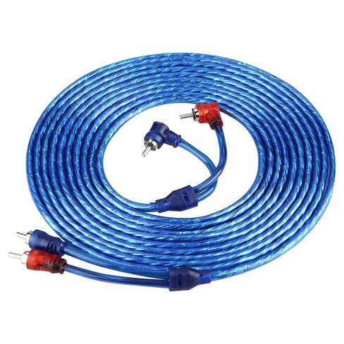 5 Meter Blue Transparent Audio Interconnect Cable – Ultra Flexible, High Purity Copper Core for Balanced Sound and Clear High Frequency – Perfect for Car and Home Audio Systems in Saudi Arabia