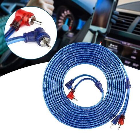 5 Meter Blue Transparent Audio Interconnect Cable – Ultra Flexible, High Purity Copper Core for Balanced Sound and Clear High Frequency – Perfect for Car and Home Audio Systems in Saudi Arabia