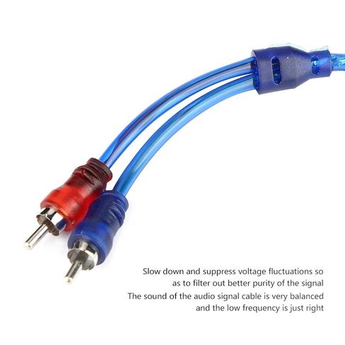 5 Meter Blue Transparent Audio Interconnect Cable – Ultra Flexible, High Purity Copper Core for Balanced Sound and Clear High Frequency – Perfect for Car and Home Audio Systems in Saudi Arabia