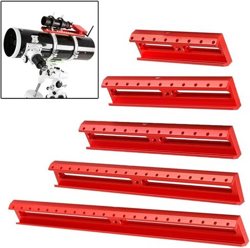 Astronomical Telescope Dovetail Finderscope Base with Adjustable Extension Slot, Aluminum Alloy Rail Guiding Scopes Accessories, Stable Alignment (360mm) in Saudi Arabia