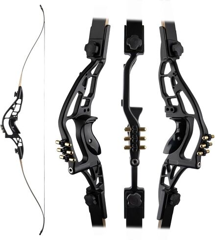 60" Takedown Recurve Bow Archery American Hunting Bow 25-50lbs for Adult Right Handed Archery Set Gift Outdoor Hunting Optional ABS Hard-Shell Shock-Absorbing Archery Case in Saudi Arabia