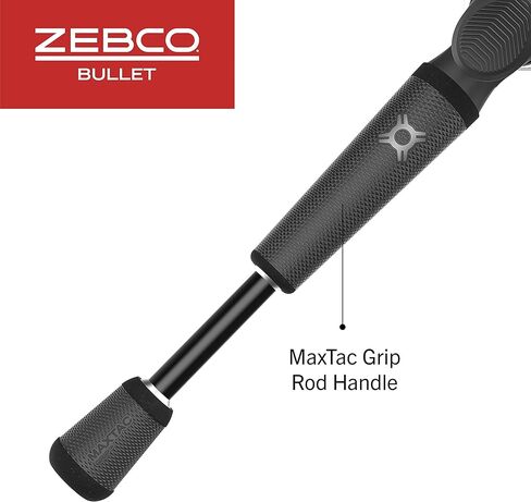 Zebco Bullet MG Spincast Reel and Fishing Rod Combo, IM8 Graphite Rod with MaxTac Grip Rod Handle, Fastest Spincast Reel Ever in an Ultra-Lightweight Magnesium Body, Dark Silver in Saudi Arabia