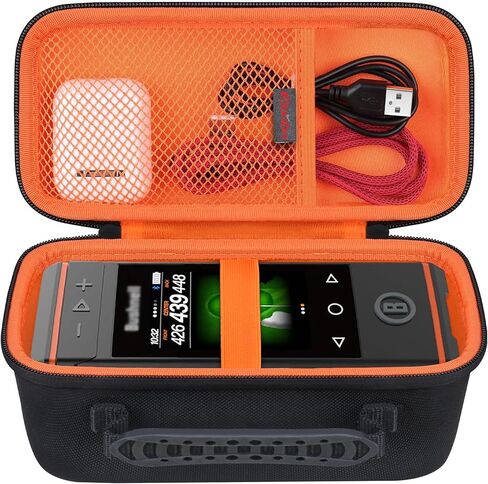 Elonbo Carrying Case for Bushnell Golf Wingman HD GPS Speaker, Bushnell Wingman HD View Golf Speaker Hard Travel Bag, Portable Speaker Storage Holder, Mesh Pocket Fits Charging Adapter, Black in Saudi Arabia