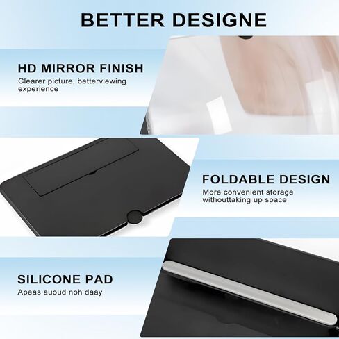 12" Phone Screen Magnifier, 2026 New 3D HD Screen Magnifier for Cell Phone, Mobile Phone Amplifier Both Landscape and Portrait Modes for Movies, Gaming & Live Streaming in Saudi Arabia