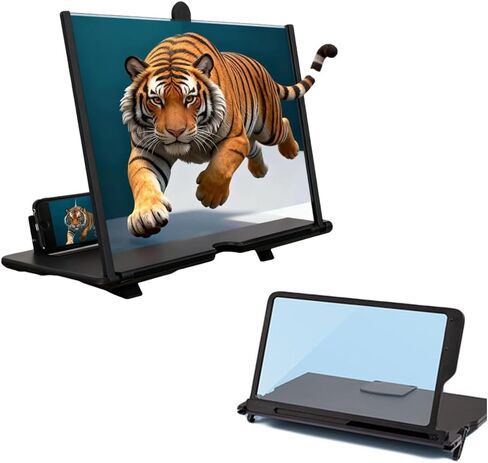 2026 New Portable Mobile Phone Screen Magnifier, Upgrade Foldable Mobile Phone Holder with Screen Amplifier, 3D HD Magnifying Projector Screen for Movies Videos Gaming (1) in Saudi Arabia