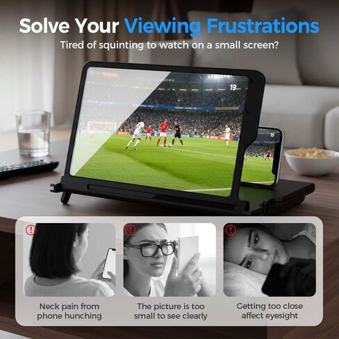 2026 New Portable Mobile Phone Screen Magnifier, Upgrade Foldable Mobile Phone Holder with Screen Amplifier, 3D HD Magnifying Projector Screen for Movies Videos Gaming (1) in Saudi Arabia
