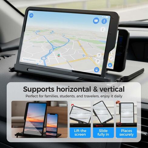 2026 New Portable Mobile Phone Screen Magnifier, Upgrade Foldable Mobile Phone Holder with Screen Amplifier, 3D HD Magnifying Projector Screen for Movies Videos Gaming (1) in Saudi Arabia