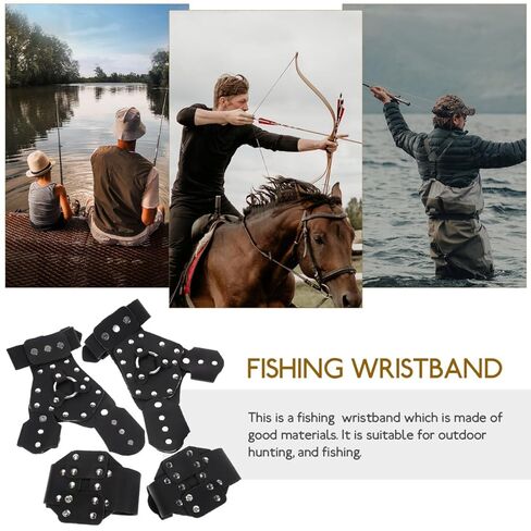 FRCOLOR Adjustable Fishing Handguard Wristband with Steel Plate Lightweight Hand Protection Bracer for Right and Left Hand Bowfishing Wristband for Fishing in Saudi Arabia