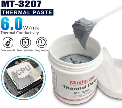 معجون حراري Maxtor MTP-3207 200 جرام عالي الأداء لوحدة المعالجة المركزية، شحم معجون حراري لمبرد وحدة المعالجة المركزية GPU LED IC PS5 Xbox، بدون موصل in Kuwait