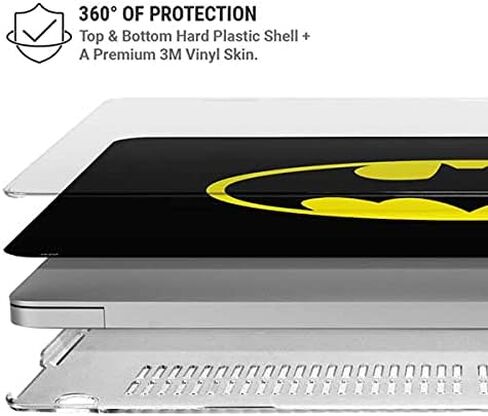 Skinit Case + Skin Compatible with MacBook Air 13in (2020) - Officially Licensed Warner Bros Batman Official Logo Design in Saudi Arabia