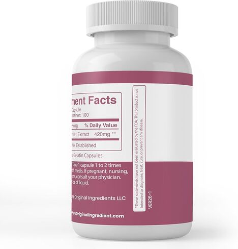 Pure Original Ingredients Astragalus Extract, (100 Capsules) Always Pure, No Additives Or Fillers, Lab Verified in Saudi Arabia