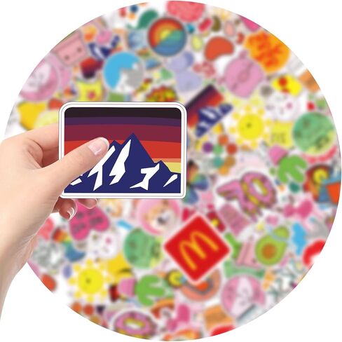 300pcs Cool Waterproof Vinyl Stickers for Adults, Brand Stickers for Water Bottles, Laptop, Skateboard & Luggage in Saudi Arabia