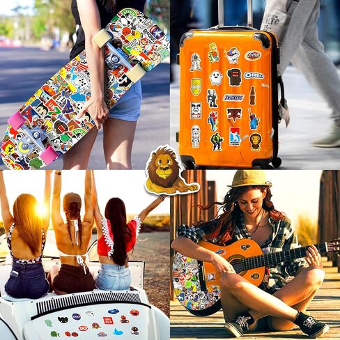 300pcs Cool Waterproof Vinyl Stickers for Adults, Brand Stickers for Water Bottles, Laptop, Skateboard & Luggage in Saudi Arabia