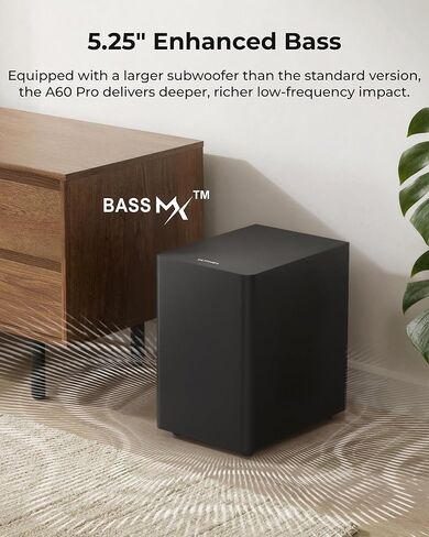 ULTIMEA 7.1ch Surround Sound System for TV, Dolby Atmos Sound Bar with 4 Surround Speakers, VoiceMX, BassMX, 420W Peak Power Sound Bar for Smart TV, HDMI eARC, App Control, Aura A60 Pro, 2026 Model in Saudi Arabia