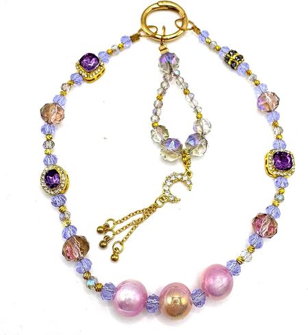 Luxury Phone Charm - Handmade Crystal & Stone Beaded Dangle Strap ，Elegant Color Design ，Handmade Decor for Women Y2K Accessories Keychain Bag Pendant Gift in Kuwait