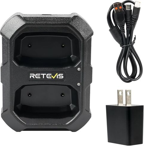 Retevis RB48 Walkie Talkie Charger, Original Charging Base, Dual USB Ports, LED Indicator Lights (1 Pack) in Saudi Arabia